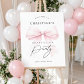 Pink Bow Graduation Welcome Sign