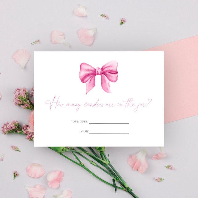 Pink bow - Guess how many candies game Enclosure Card (Creator Uploaded)