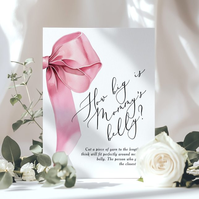 Pink Bow How big is mommys belly game Poster (Creator Uploaded)