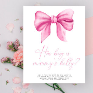 Pink bow - how big is mommy's belly game poster