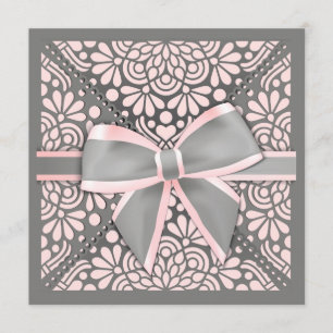 Pink Bow Invitation