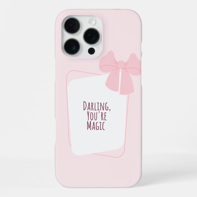 Pink bow iPhone case  (Back)