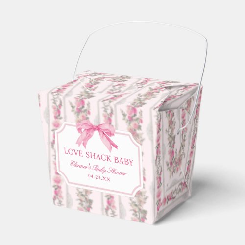 Pink Bow Love Shack Baby Shower Favors Favor Boxes