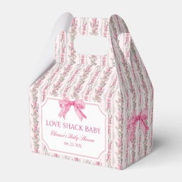 Pink Bow Love Shack Baby Shower Girl Favor Boxes