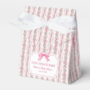 Pink Bow Love Shack Baby Shower Girl Favor Boxes