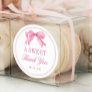 Pink Bow Love Shack Fancy Sweet Thank you Favors Classic Round Sticker