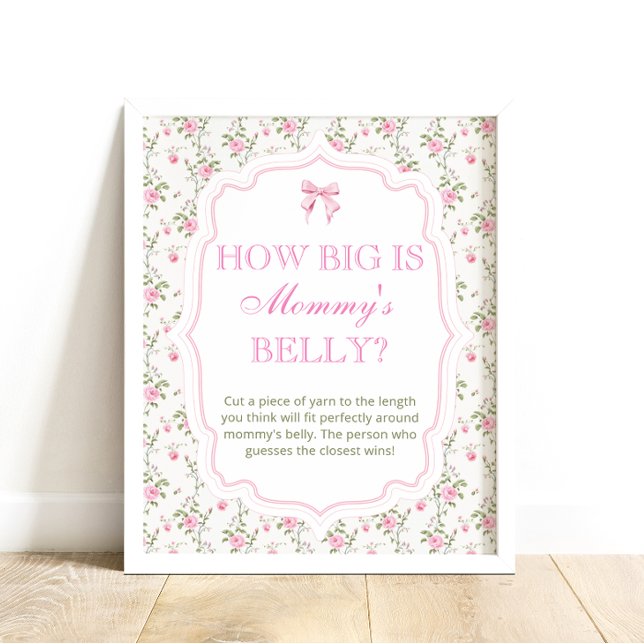 Pink Bow Love Shack How Big is Mommy's Belly Poster (Creator Uploaded)