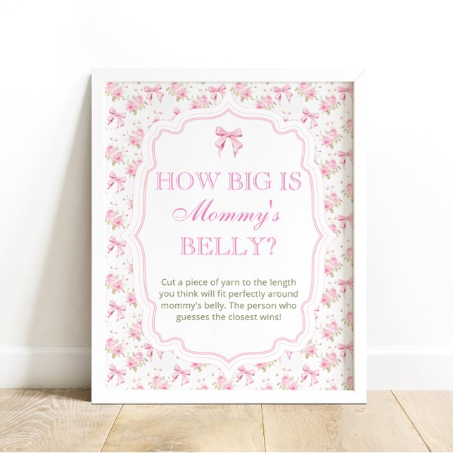 Pink Bow Love Shack How Big is Mommy's Belly Poster (Creator Uploaded)