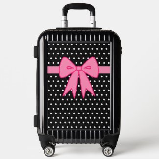 Pink Bow Luggage 