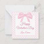 Pink Bow Mini Valentine's Day Cards