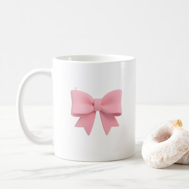 Pink Bow Mug (With Donut)