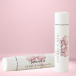 Pink bow name birthday favor lip balm<br><div class="desc">Party favor for a birthday party,  any age.  Decorated with a pink bow.  Personalize and add a name.</div>