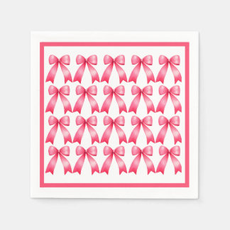 Pink Bow Napkins