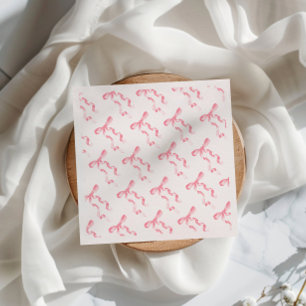 Pink Bow  Napkins
