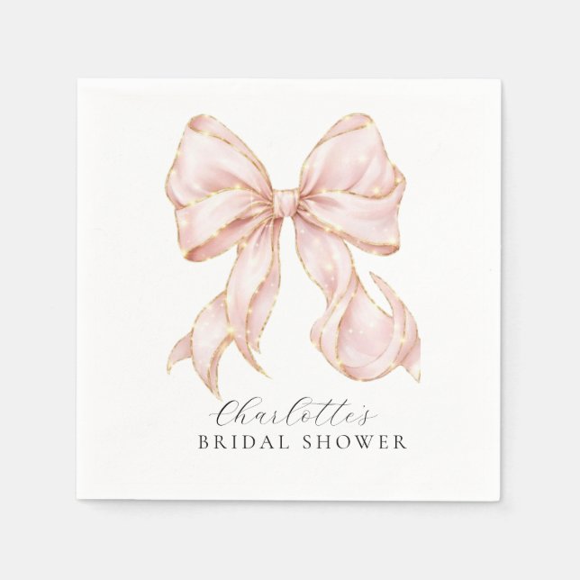 Pink Bow  Napkins (Front)
