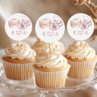 Pink Bow Nurse Hospital Graduation Cupcake Topper