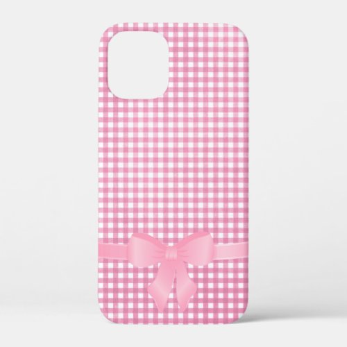 pink bow on gingham Case_Mate iPhone case