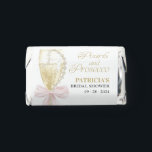Pink Bow Pearls And Prosecco Bridal Shower Hershey's Miniatures<br><div class="desc">This beautiful bridal shower suite, adorned with a lovely watercolor design of champagne glasses and elegant illustrations of pearls and bows, captures the essence of celebration with its modern calligraphy. It is the perfect choice for a pearls and prosecco bridal shower. The suite includes enclosure cards, signs, and personalized party...</div>
