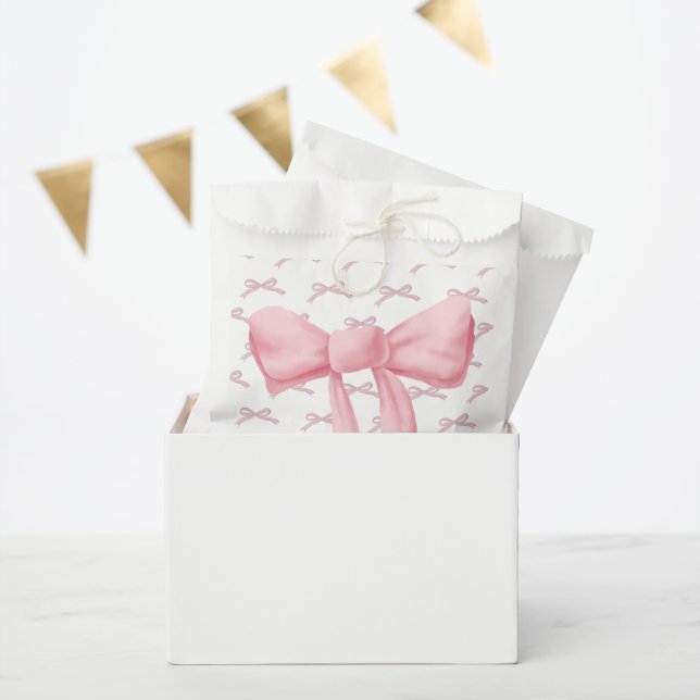 Pink Bow Peppy Favor Bags (Party)