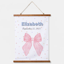 Pink Bow Personalized Custom Name Girl