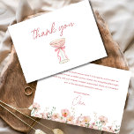 Pink Bow Petals & Prosecco Blush Bridal Shower Thank You Card<br><div class="desc">Express heartfelt gratitude with our Pink Bow Petals & Prosecco Blush Bridal Shower Thank You Card. Featuring a soft blush design, elegant floral details, and a delicate pink bow, this card adds a touch of sophistication to your thank-you messages. Perfect for showing appreciation to your guests, it offers ample space...</div>