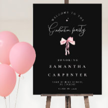 Pink Bow photo black background elegant graduation