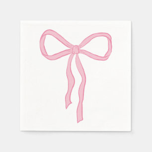 Pink Bow, Pink Ribbon Napkins