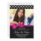 Pink Bow Polka Dots Photo Graduation Announcement