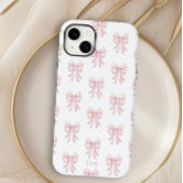 Preppy Coquette Pink Bow Pattern Case-Mate iPhone Case | Zazzle Preppy Coquette Pink Bow Pattern Case-Mate iPhone Case | Zazzle