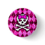 Pink Bow Princess Pinback Button