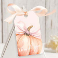 Pink Bow Pumpkin Baby Shower