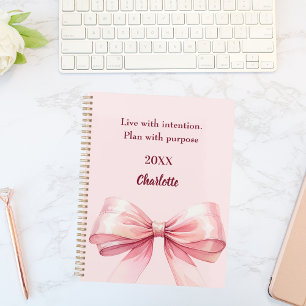 Pink bow quote 2026 planner