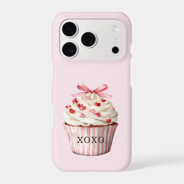 Pink Bow Red Hearts Cupcake   Case-Mate iPhone Case (Back)
