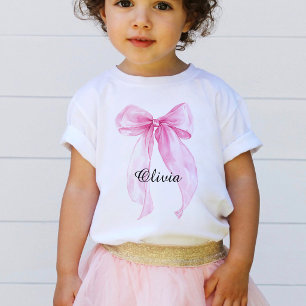 Pink Bow Ribbon Nursery Baby T-Shirt