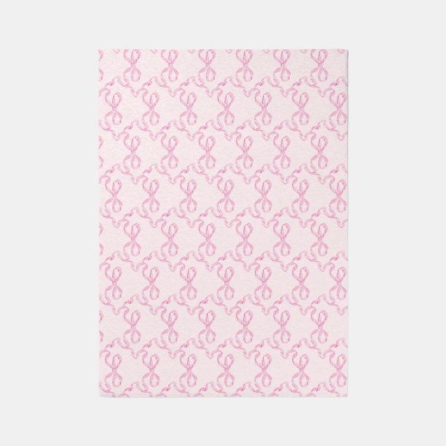 Pink Bow Rug (Front (Vertical))