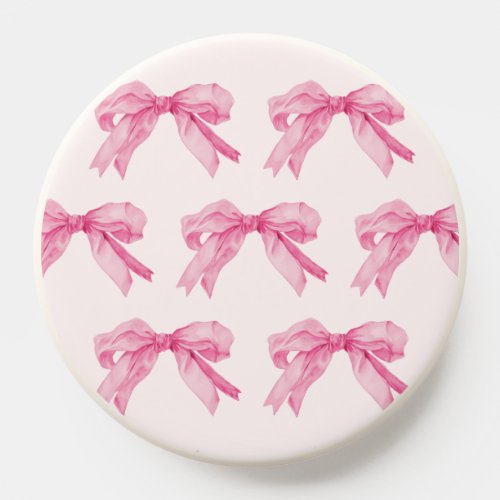 Pink Bow Shabby Chic Coquette Fancy Blush  PopSocket