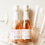 Pink Bow Shes Tying the Knot Bridal Shower Brunch Sparkling Wine Label<br><div class="desc">Pink Bow Shes Tying the Knot Bridal Shower Brunch Sparkling Wine Label This lovely Pink Bow Bridal Shower Sparkling Wine Label features a hand-painted pink-ribbon bow with modern calligraphy, a beautiful way to accent your special day! Easily edit most wording to match your event! Text and background colors are fully...</div>