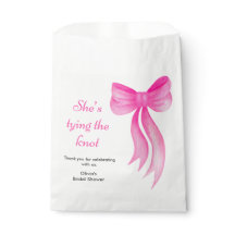 Pink Bow She's Tying the Knot Bridal Shower