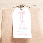 Pink Bow She's Tying The Knot Bridal Shower Gift Tags<br><div class="desc">Pink Bow She's Tying The Knot Bridal Shower Favor Tags</div>