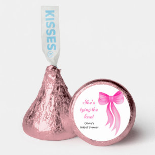 Pink Bow She's Tying the Knot Bridal Shower Hershey®'s Kisses®