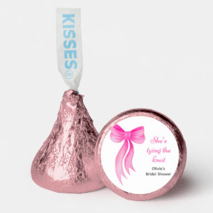 Pink Bow She's Tying the Knot Bridal Shower Hershey®'s Kisses®