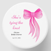 Pink Bow She's Tying the Knot Bridal Shower