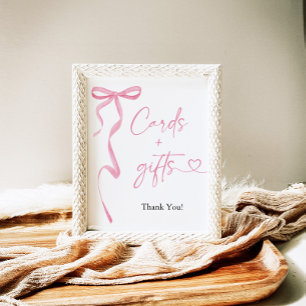 Pink Bow Shes Tying The Knot Cards and GIfts Sign