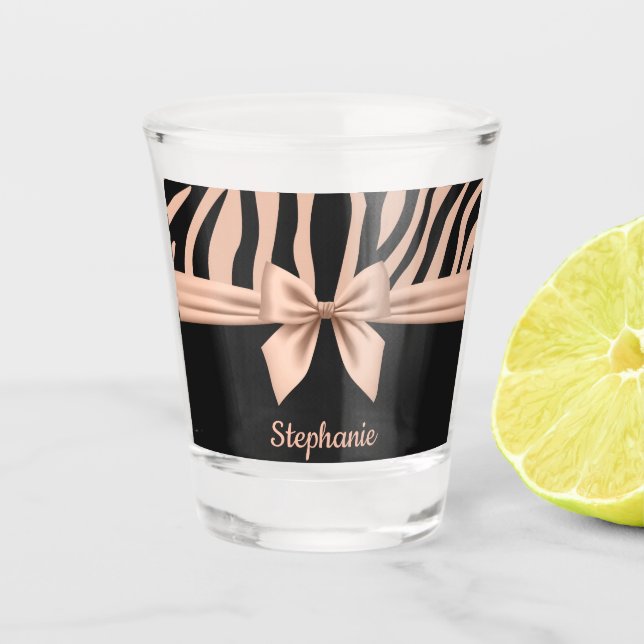 Pink Bow Shot Glass (Front)