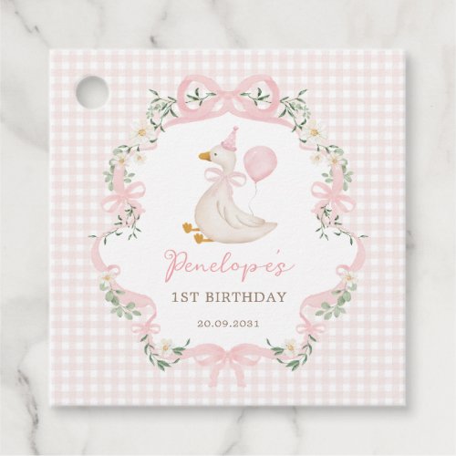 Pink Bow Silly Goose First Birthday Party