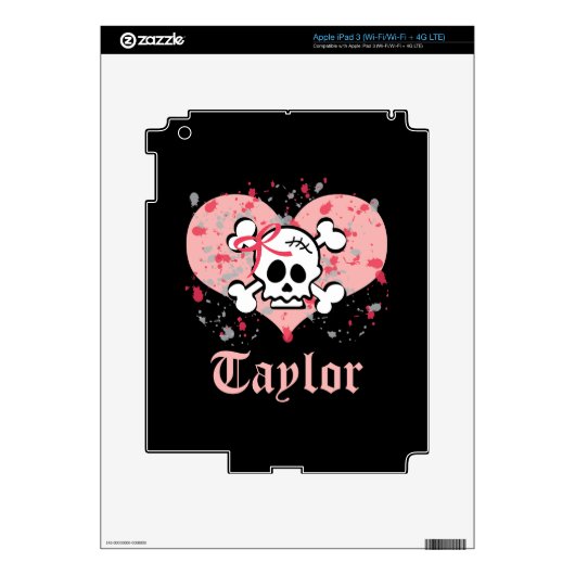 Pink Bow Skull iPad 3 Skin (Product)