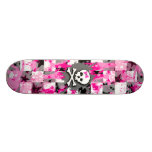 Pink Bow Skull Skateboard Deck