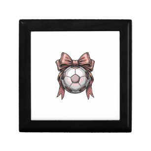 Pink Bow Soccer Ball Vintage Gift Box
