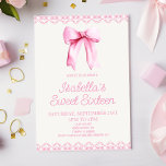 Pink Bow Sweet Sixteen 16th Birthday Party Invitation<br><div class="desc">This is an Elegant Pink Coquette Bow Sweet Sixteen 16th Birthday Party Invitation!</div>