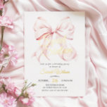 Pink Bow Sweet Sixteen Birthday Foil Invitation<br><div class="desc">Pink Bow Sweet Sixteen Birthday Invitation for a modern bow aesthetic 16th birthday celebration</div>